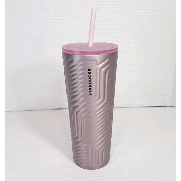 Starbucks Metallic Lavender Tumbler 24oz Venti Stainless Steel Cold Cup Coffee - Picture 1 of 5
